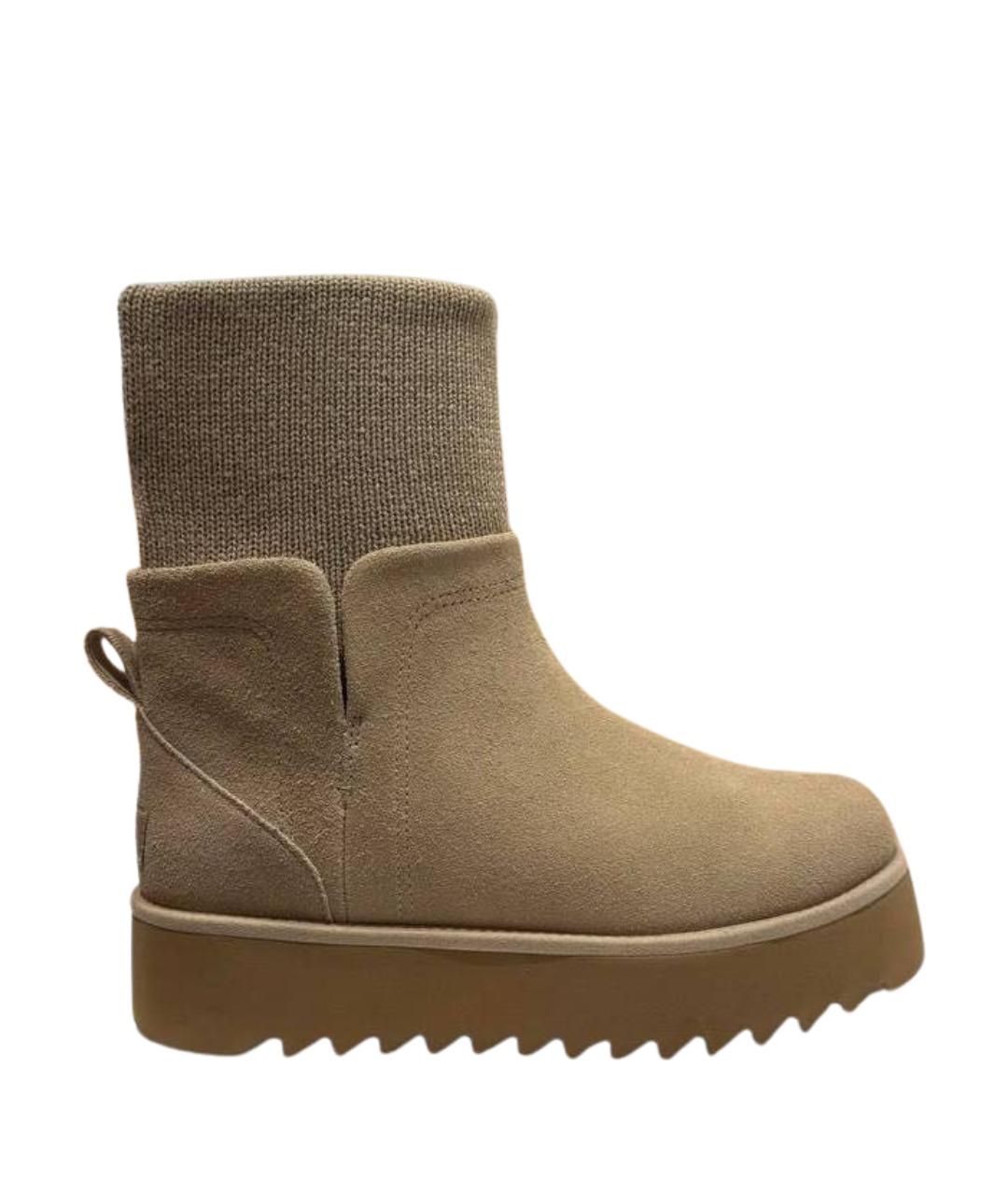 UGG AUSTRALIA Бежевые замшевые полусапоги, фото 1