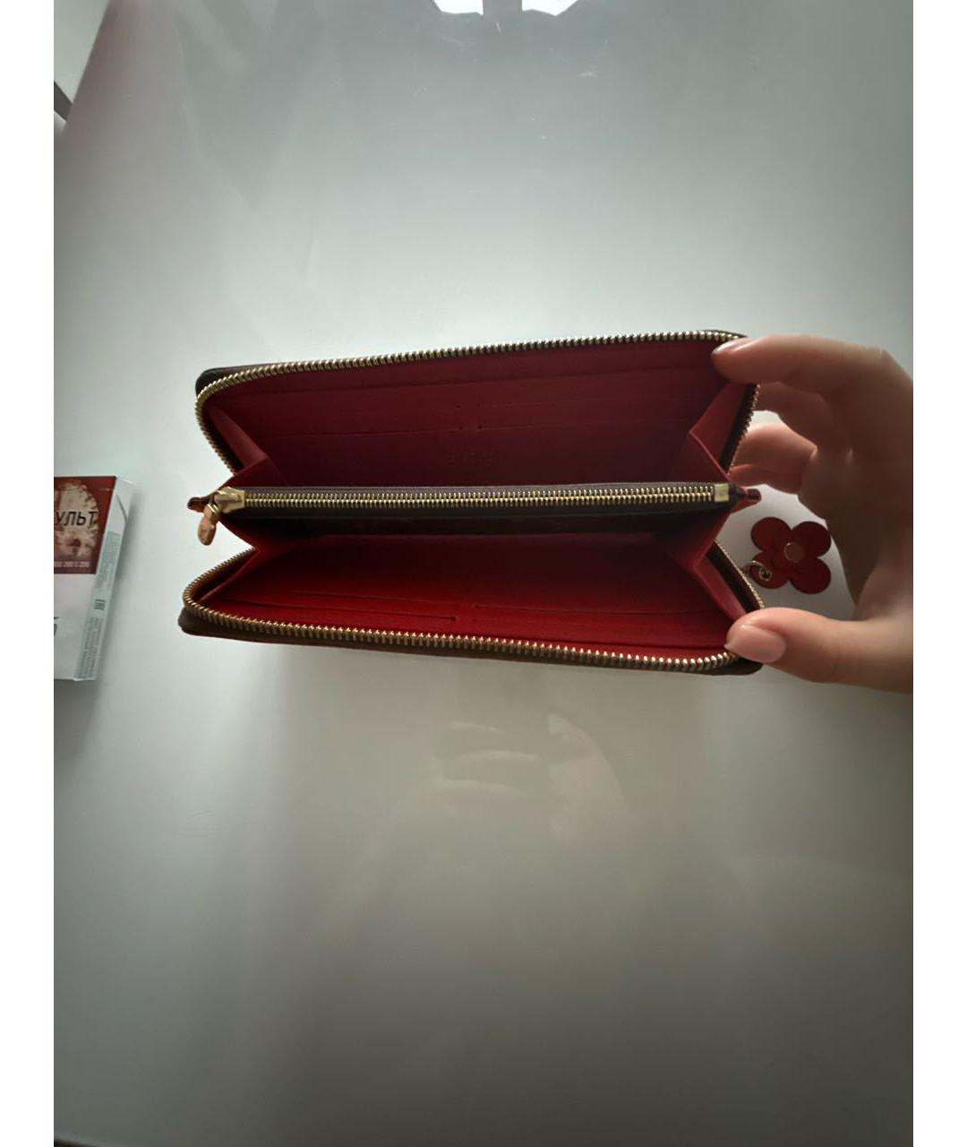 LOUIS VUITTON Коричневый кошелек, фото 4