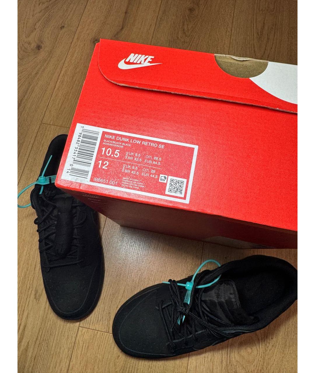 NIKE Черные замшевые низкие кроссовки / кеды, фото 4