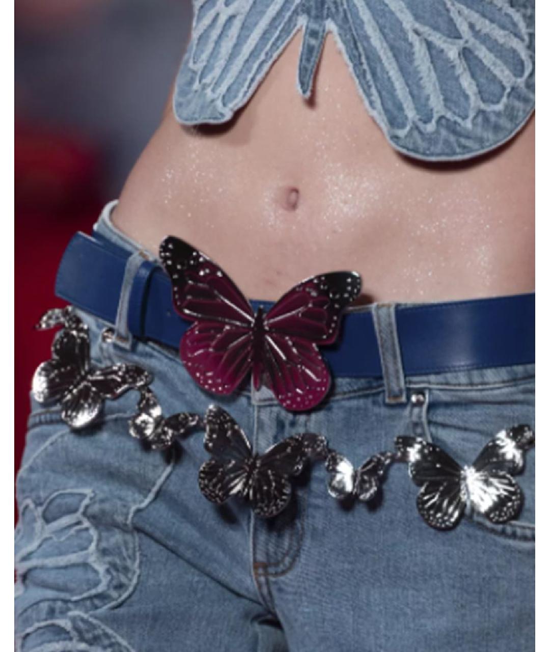 BLUMARINE Бежевый ремень из лакированной кожи, фото 6