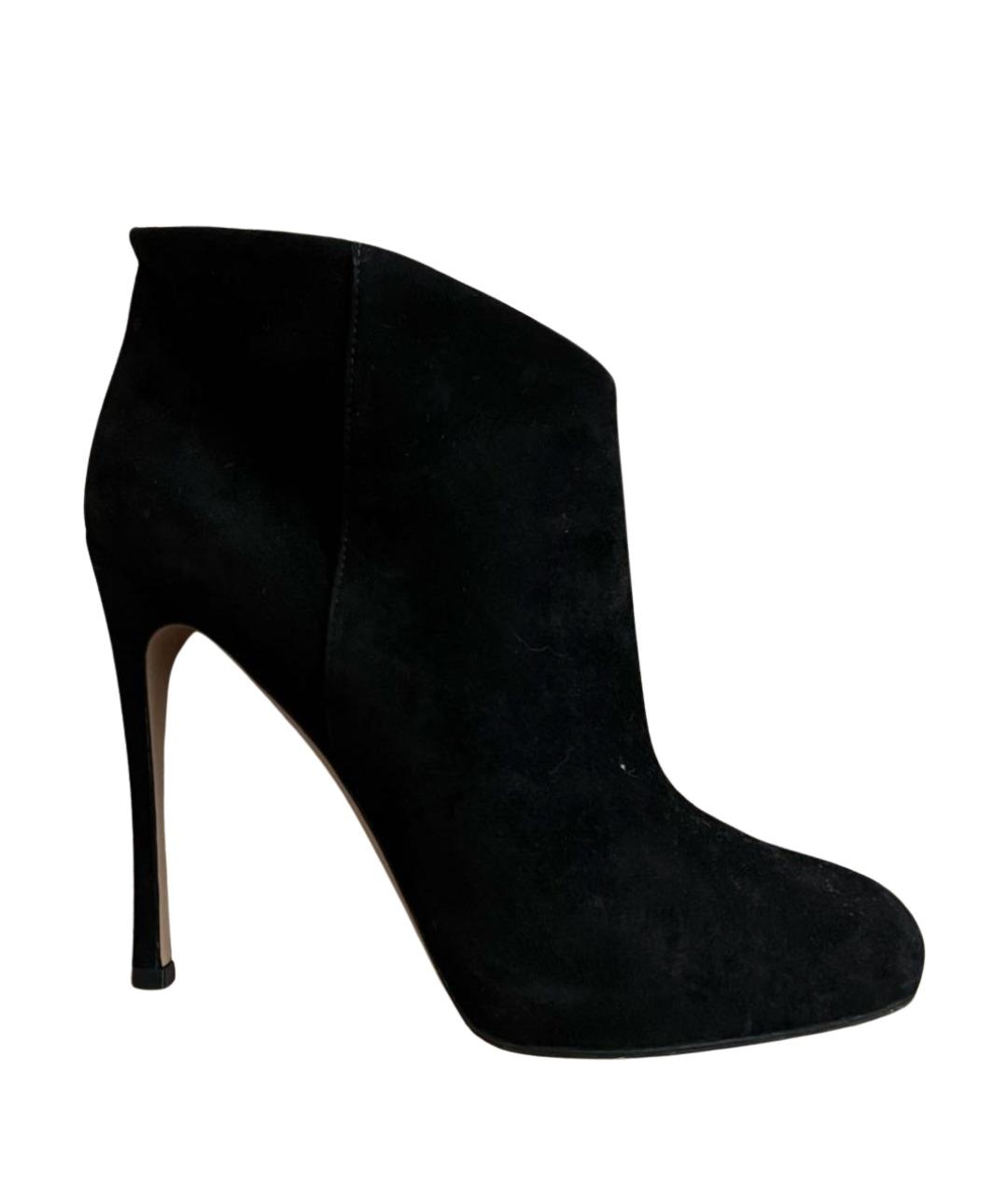 GIANVITO ROSSI Черные замшевые ботильоны, фото 1