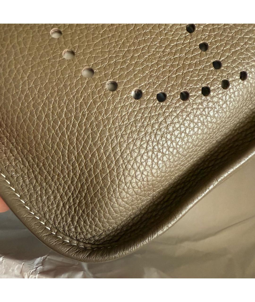 HERMES Бежевая кожаная сумка через плечо, фото 7