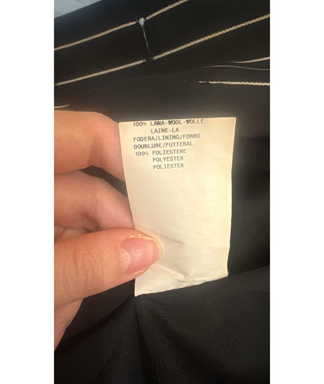 ARMANI COLLEZIONI Черный шерстяной жакет/пиджак, фото 4