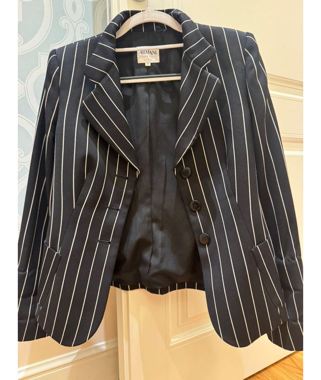 ARMANI COLLEZIONI Черный шерстяной жакет/пиджак, фото 5