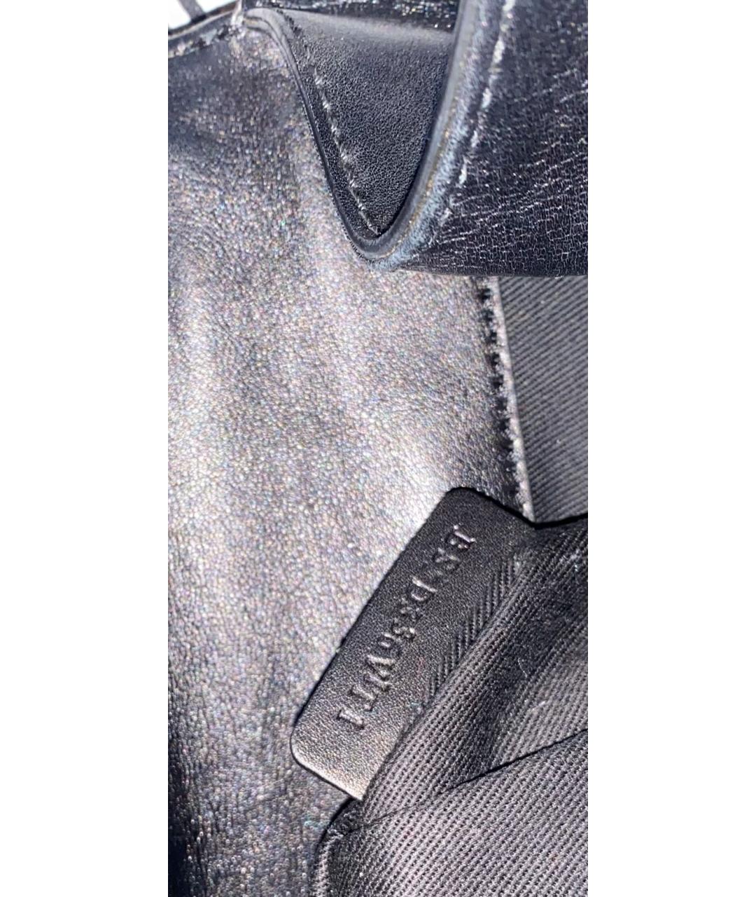 VALENTINO Черная кожаная сумка через плечо, фото 7