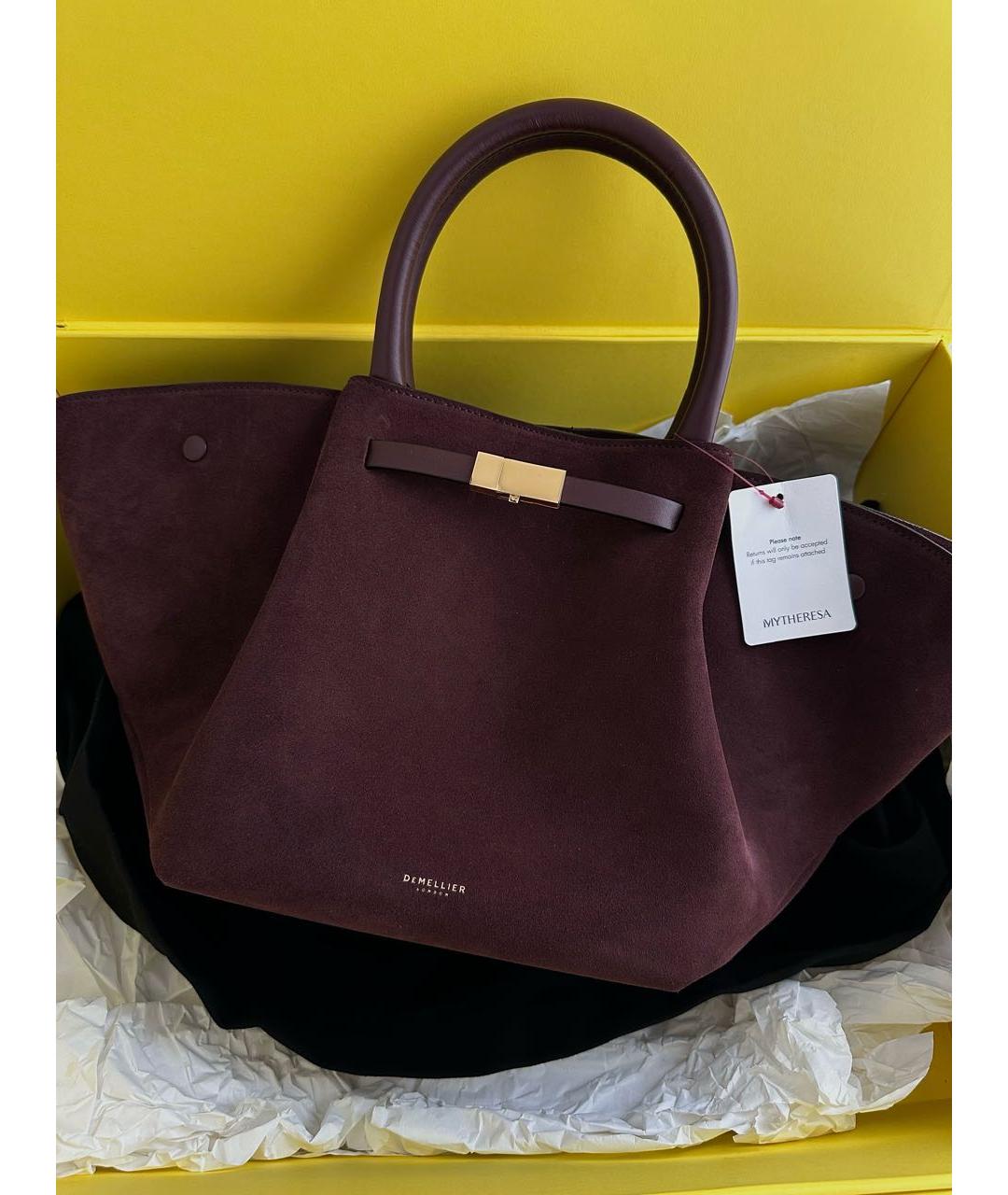 DEMELLIER Бордовая замшевая сумка с короткими ручками, фото 2