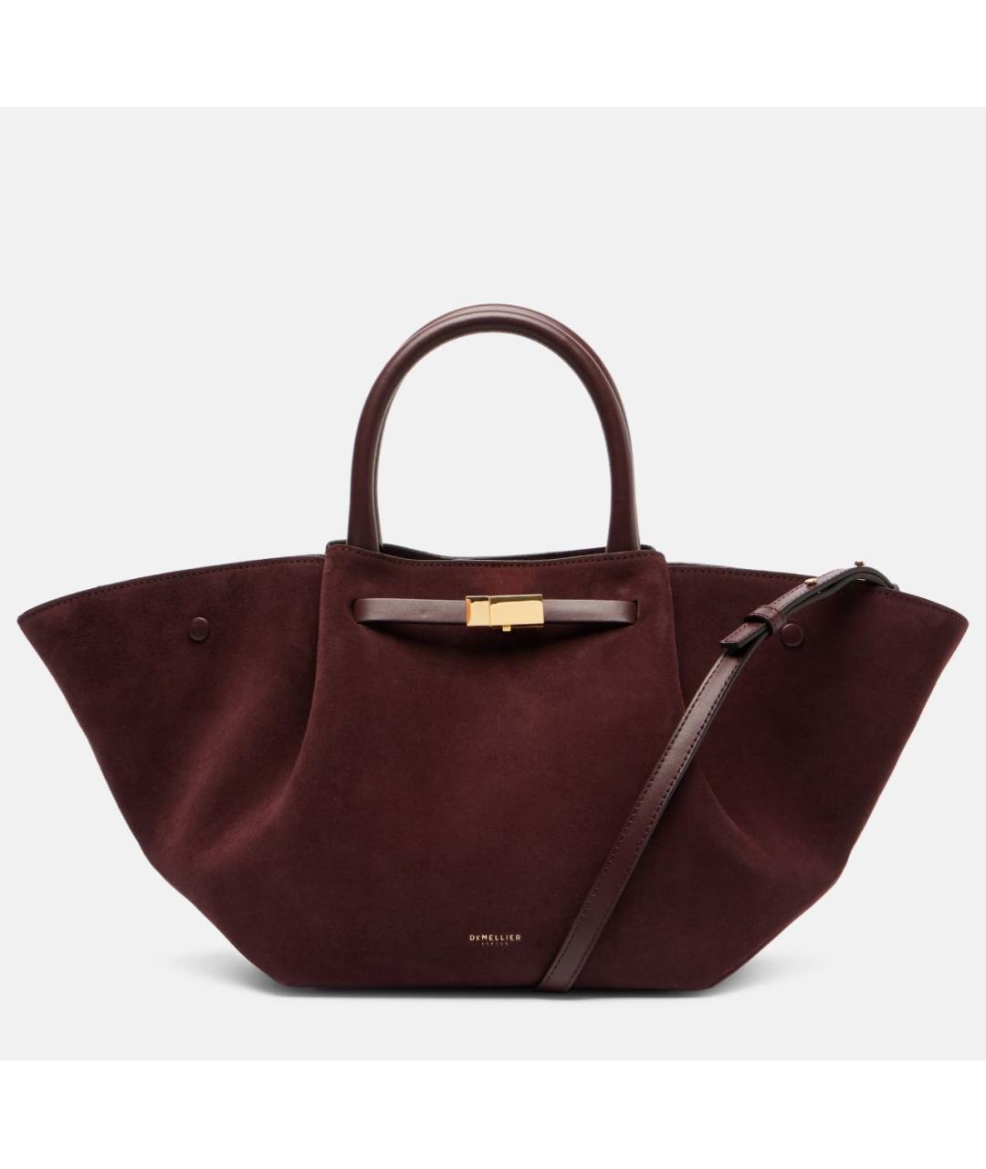 DEMELLIER Бордовая замшевая сумка с короткими ручками, фото 6