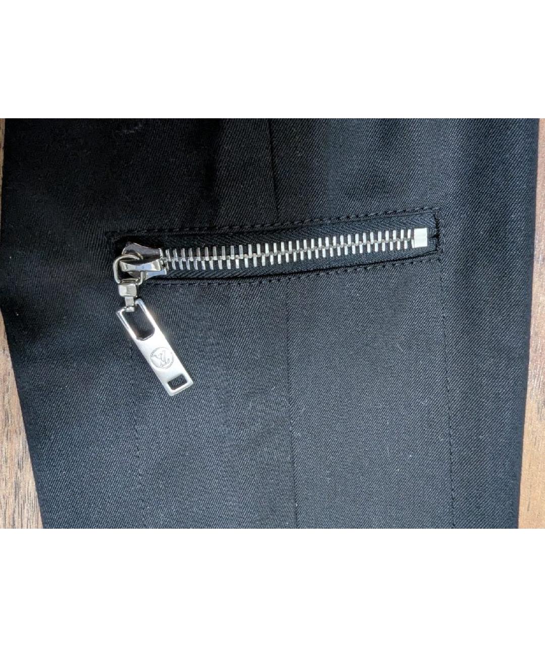 LOUIS VUITTON Черные шерстяные брюки узкие, фото 6