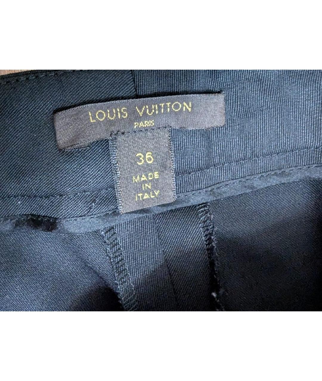 LOUIS VUITTON Черные шерстяные брюки узкие, фото 5