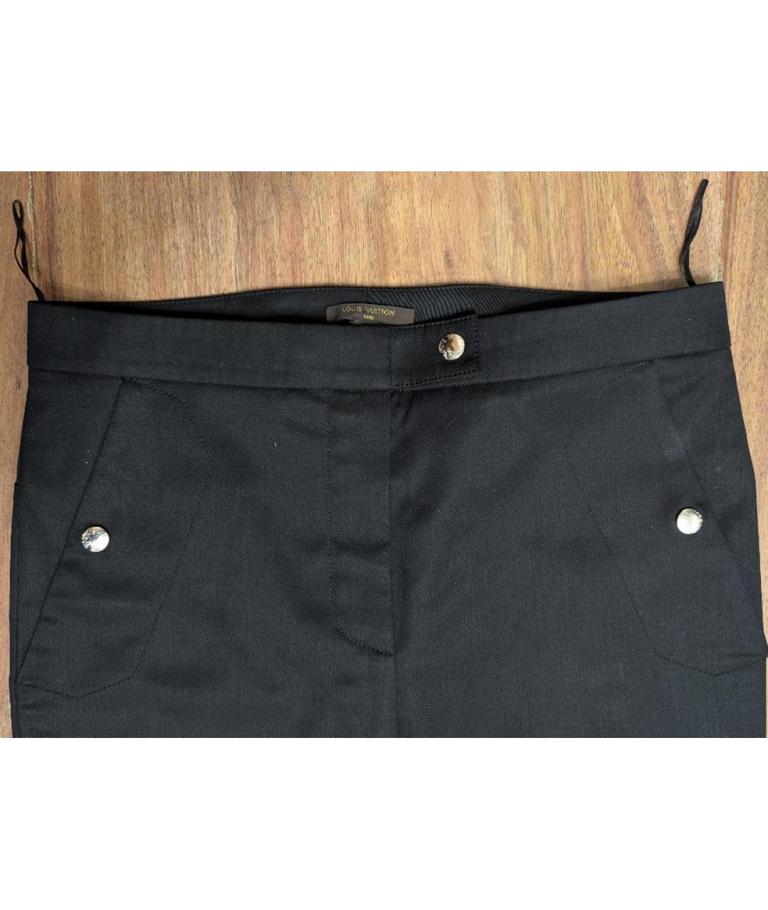 LOUIS VUITTON Черные шерстяные брюки узкие, фото 4