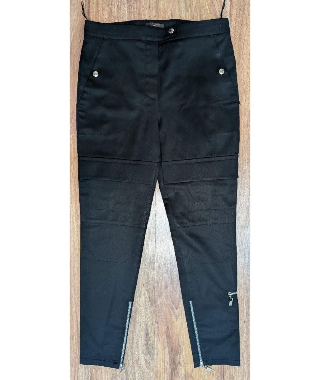 LOUIS VUITTON Черные шерстяные брюки узкие, фото 2