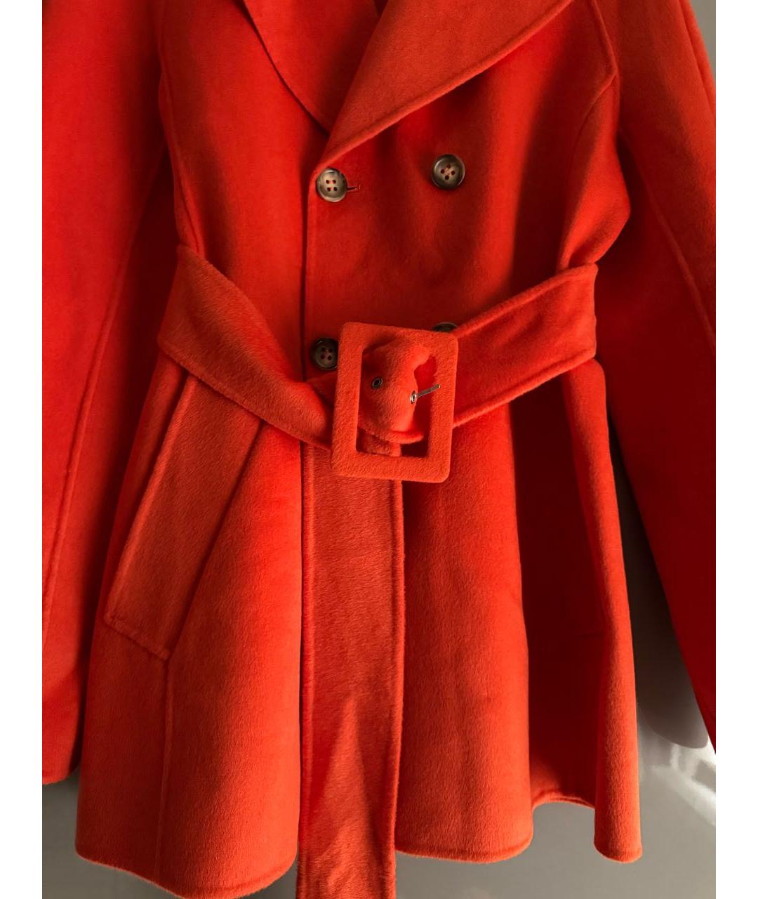 SPORTMAX Оранжевое шерстяное пальто, фото 2