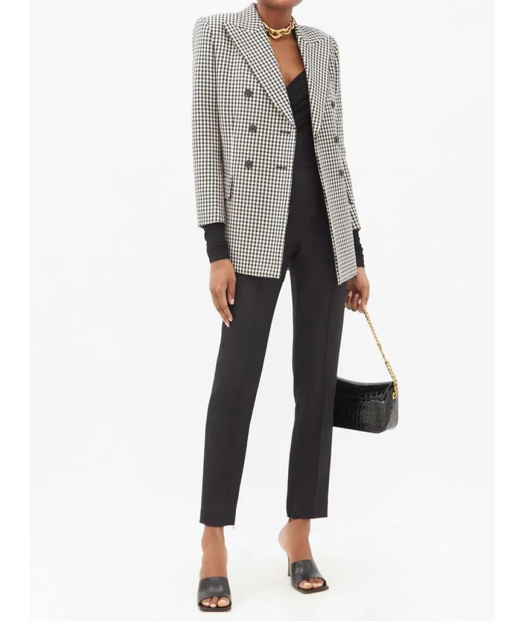 SAINT LAURENT Черный шерстяной жакет/пиджак, фото 7