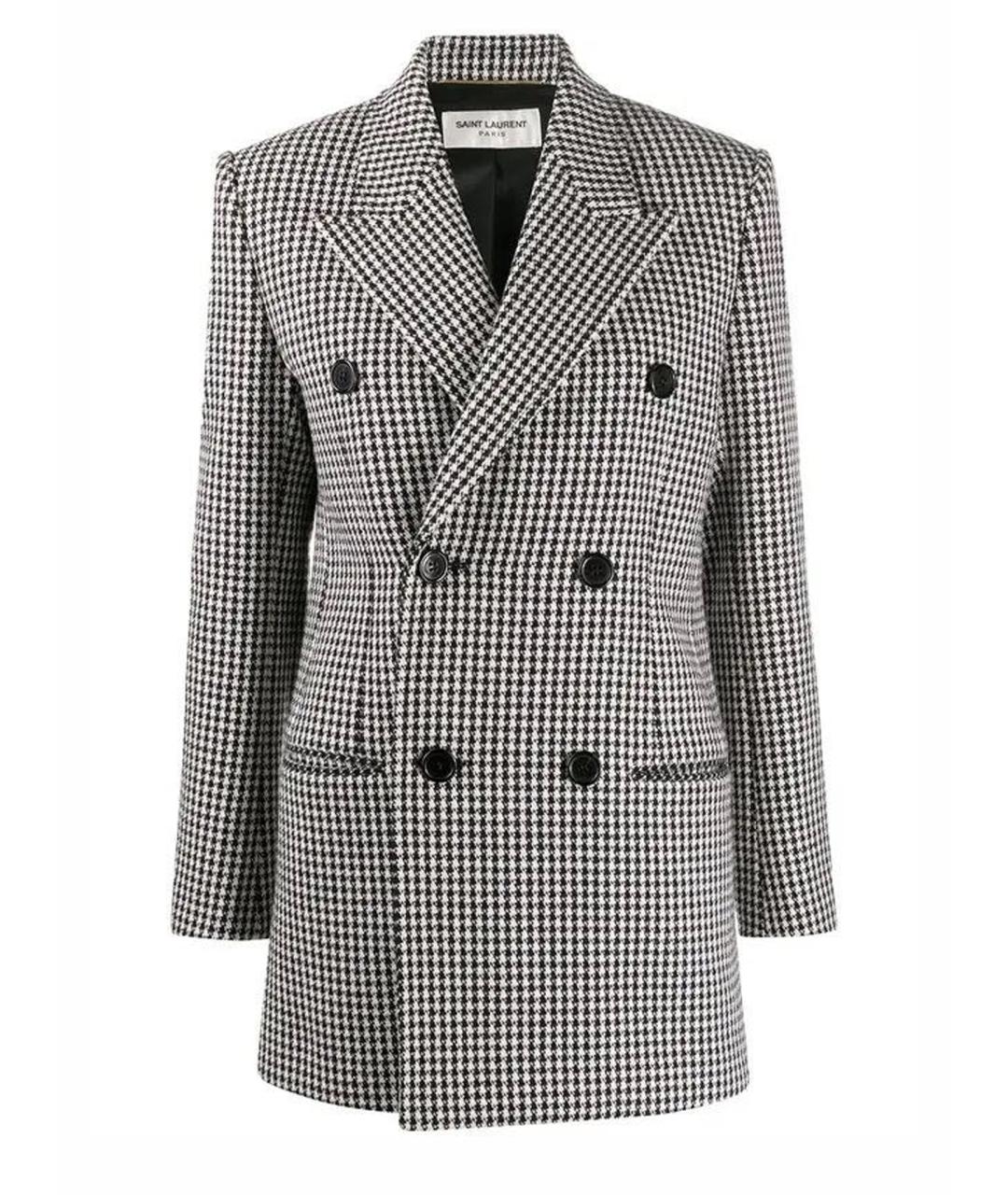 SAINT LAURENT Черный шерстяной жакет/пиджак, фото 1