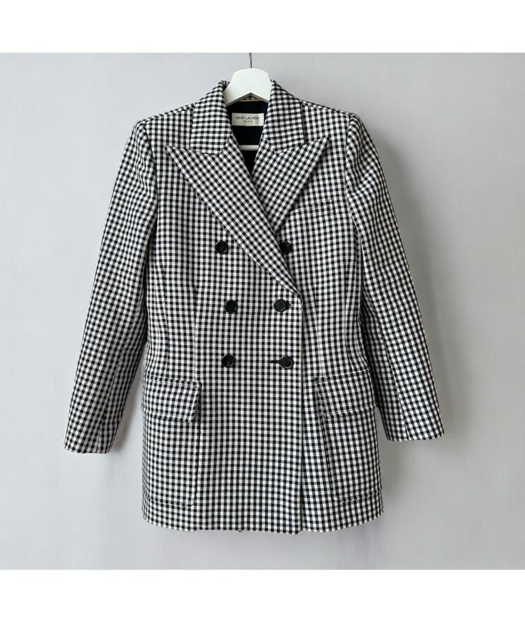 SAINT LAURENT Черный шерстяной жакет/пиджак, фото 2