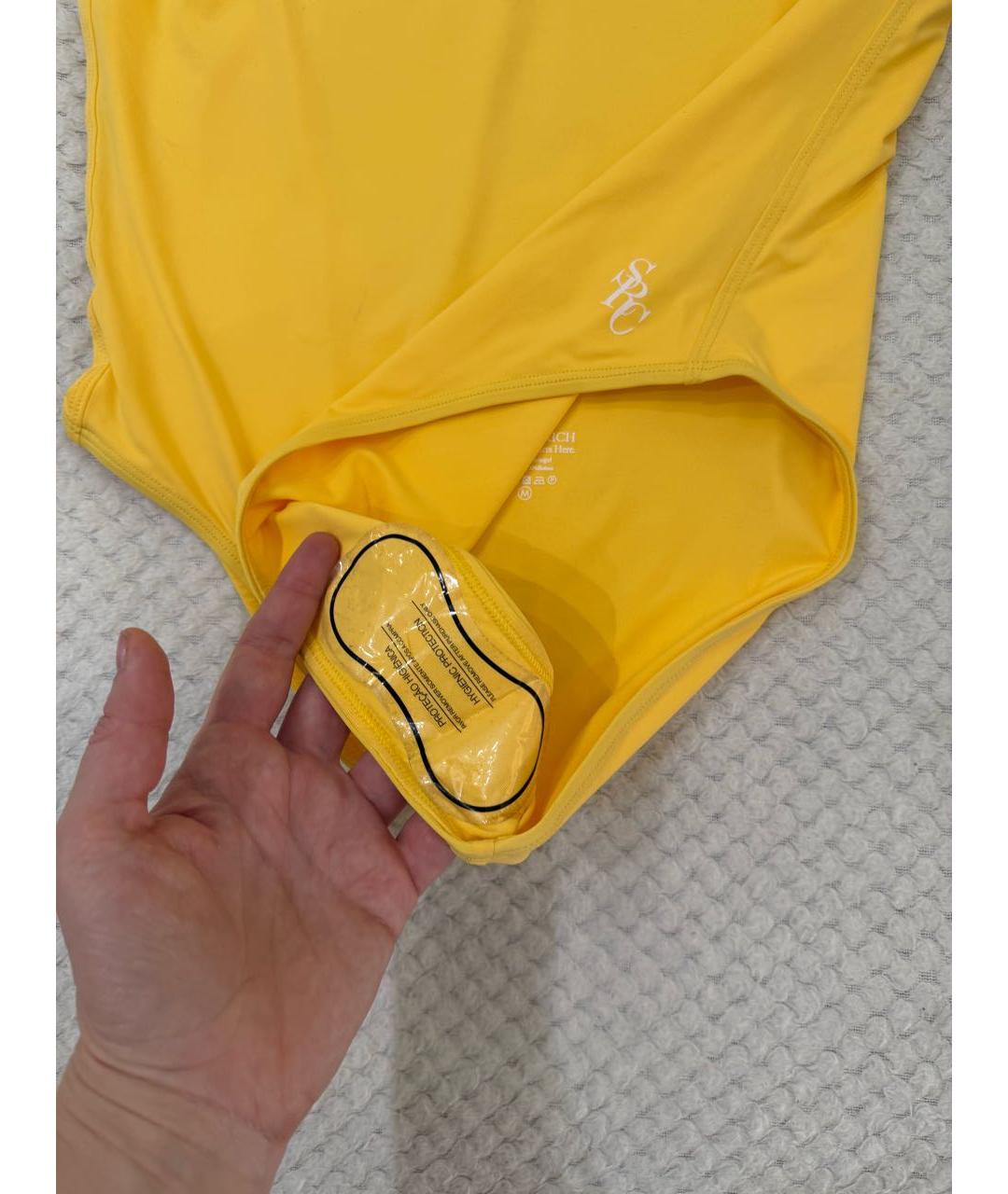 SPORTY AND RICH Желтый полиамидовый купальник, фото 3