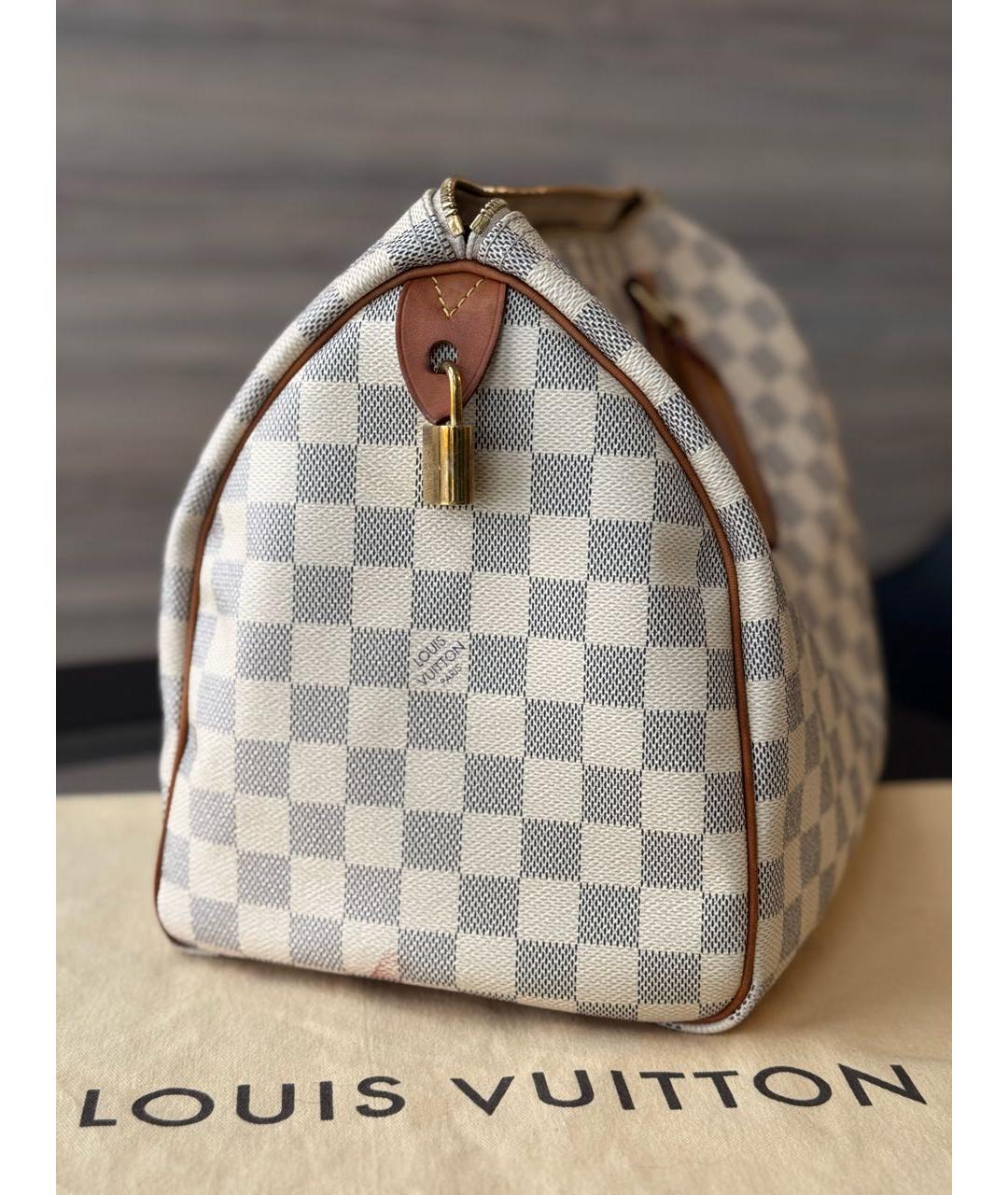LOUIS VUITTON Бежевая кожаная сумка с короткими ручками, фото 3