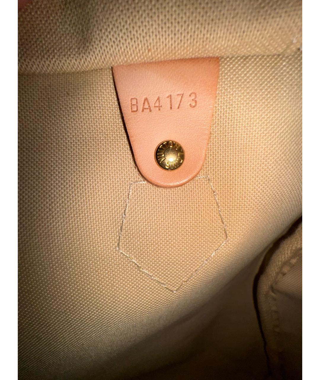 LOUIS VUITTON Бежевая кожаная сумка с короткими ручками, фото 7