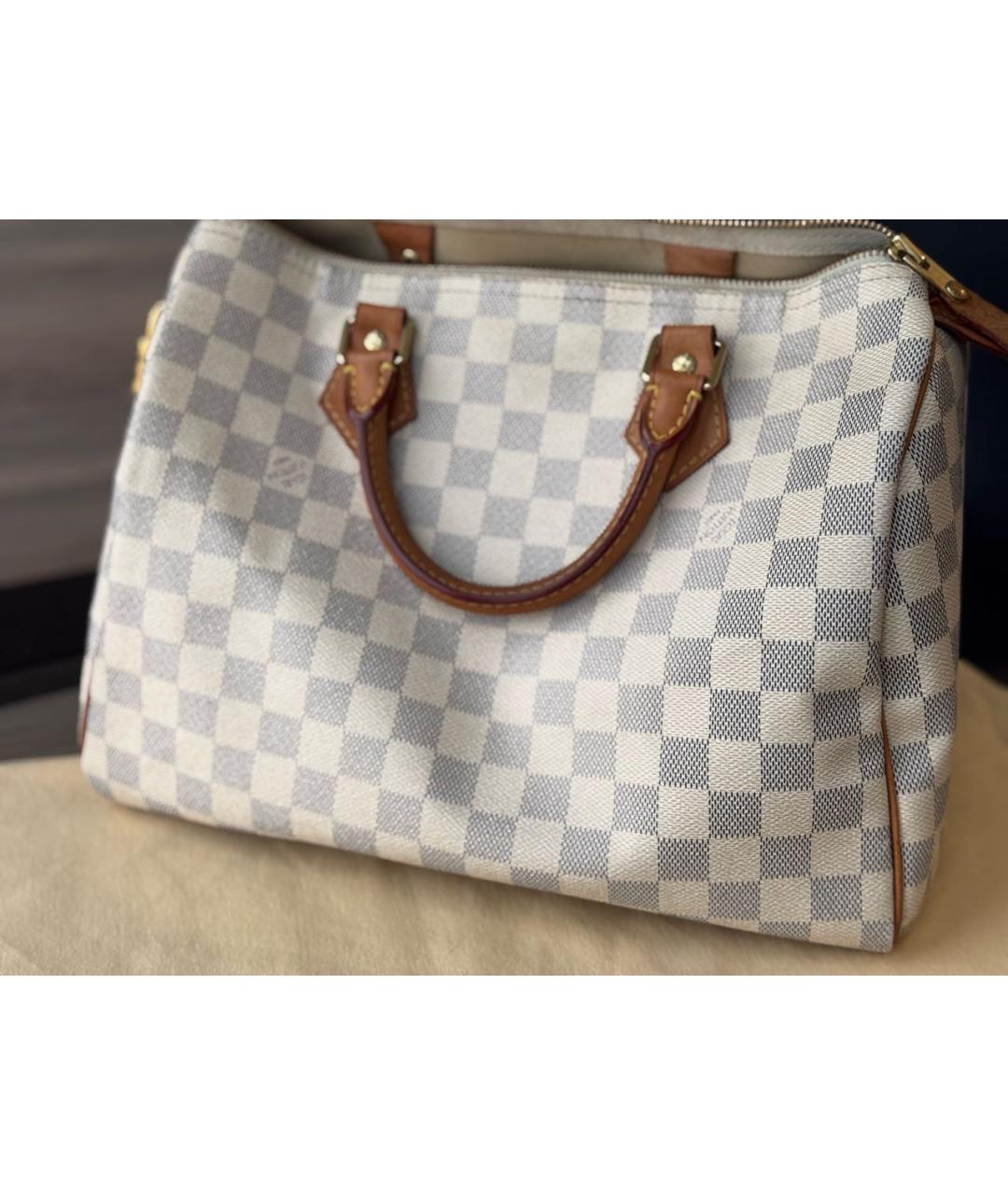 LOUIS VUITTON Бежевая кожаная сумка с короткими ручками, фото 2