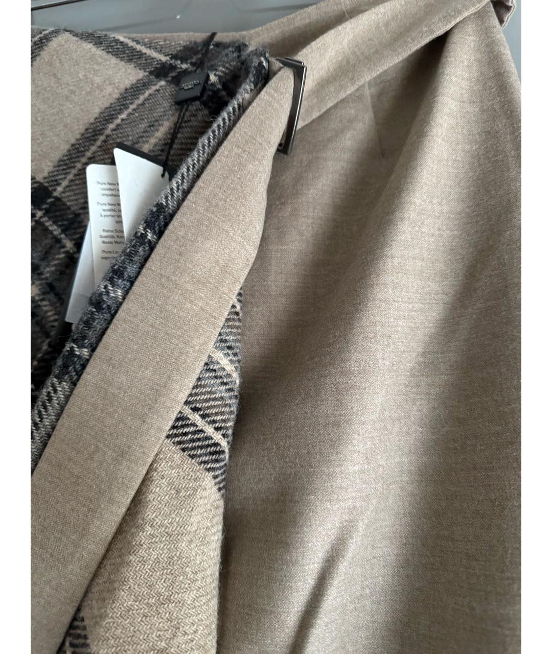 MAX MARA Бежевая шерстяная юбка миди, фото 6