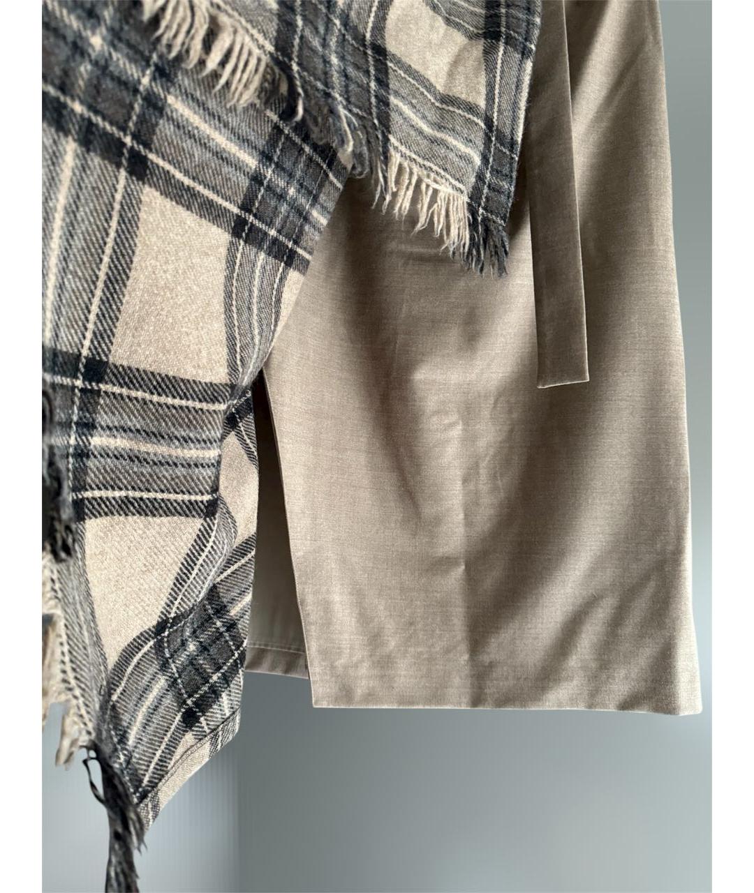 MAX MARA Бежевая шерстяная юбка миди, фото 2