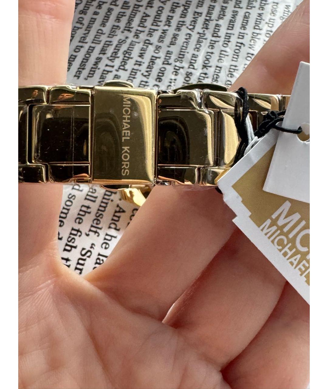 MICHAEL KORS Золотые стальные часы, фото 3