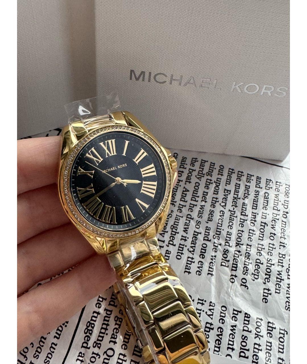 MICHAEL KORS Золотые стальные часы, фото 5