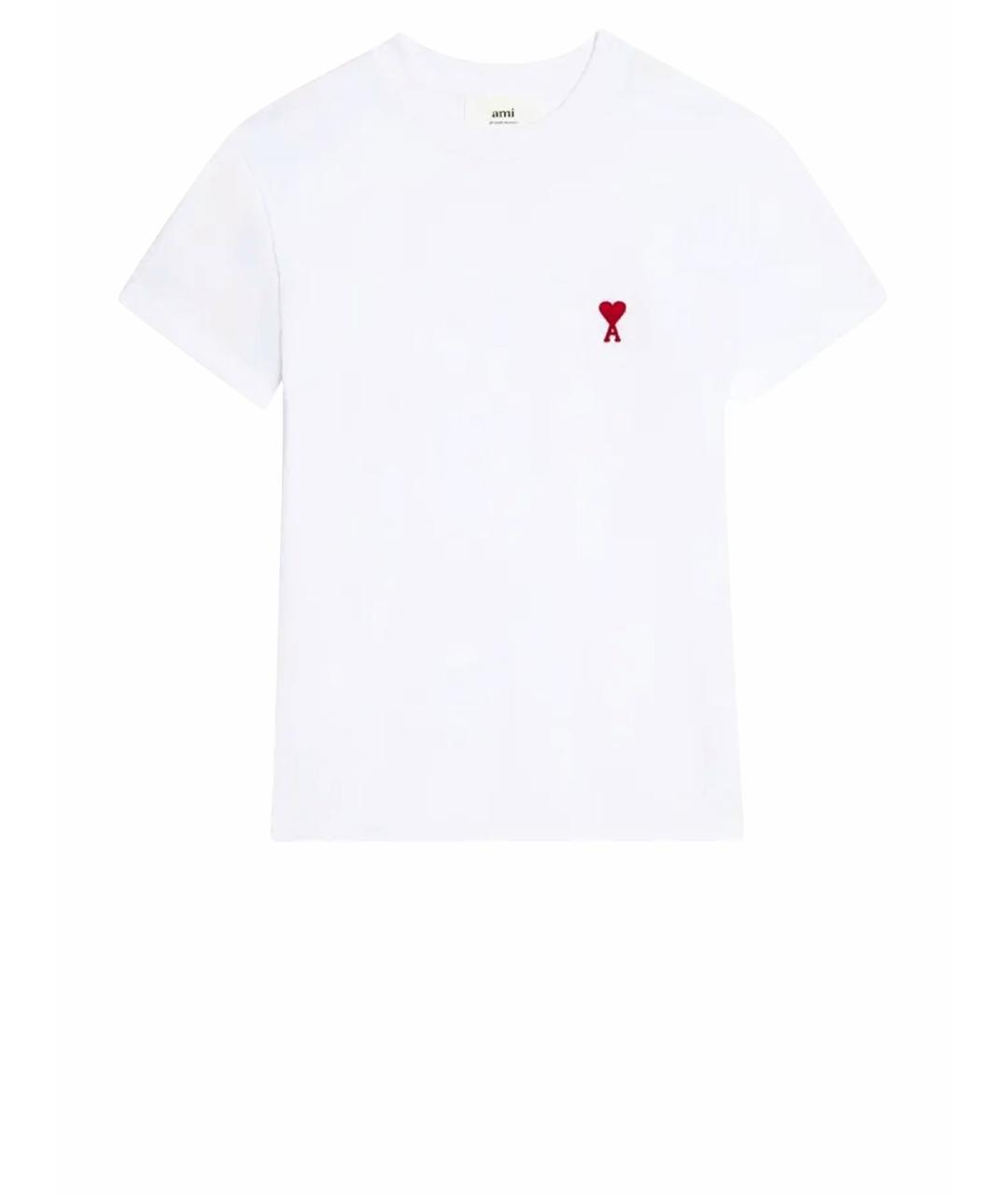 Ami Paris Белая хлопковая футболка, фото 1
