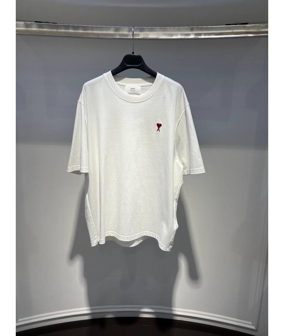 Ami Paris Белая хлопковая футболка, фото 3