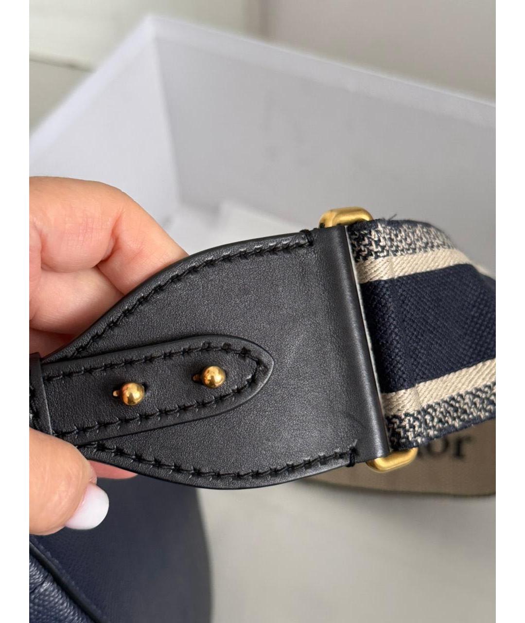 CHRISTIAN DIOR Синяя кожаная сумка через плечо, фото 7