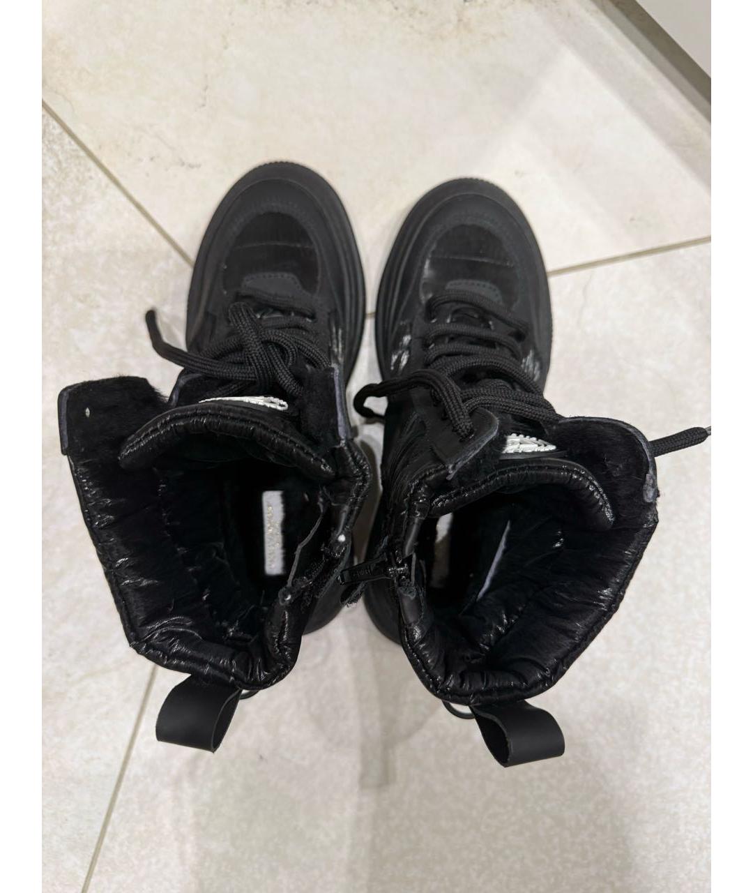 DOLCE&GABBANA Черные синтетические кеды, фото 2