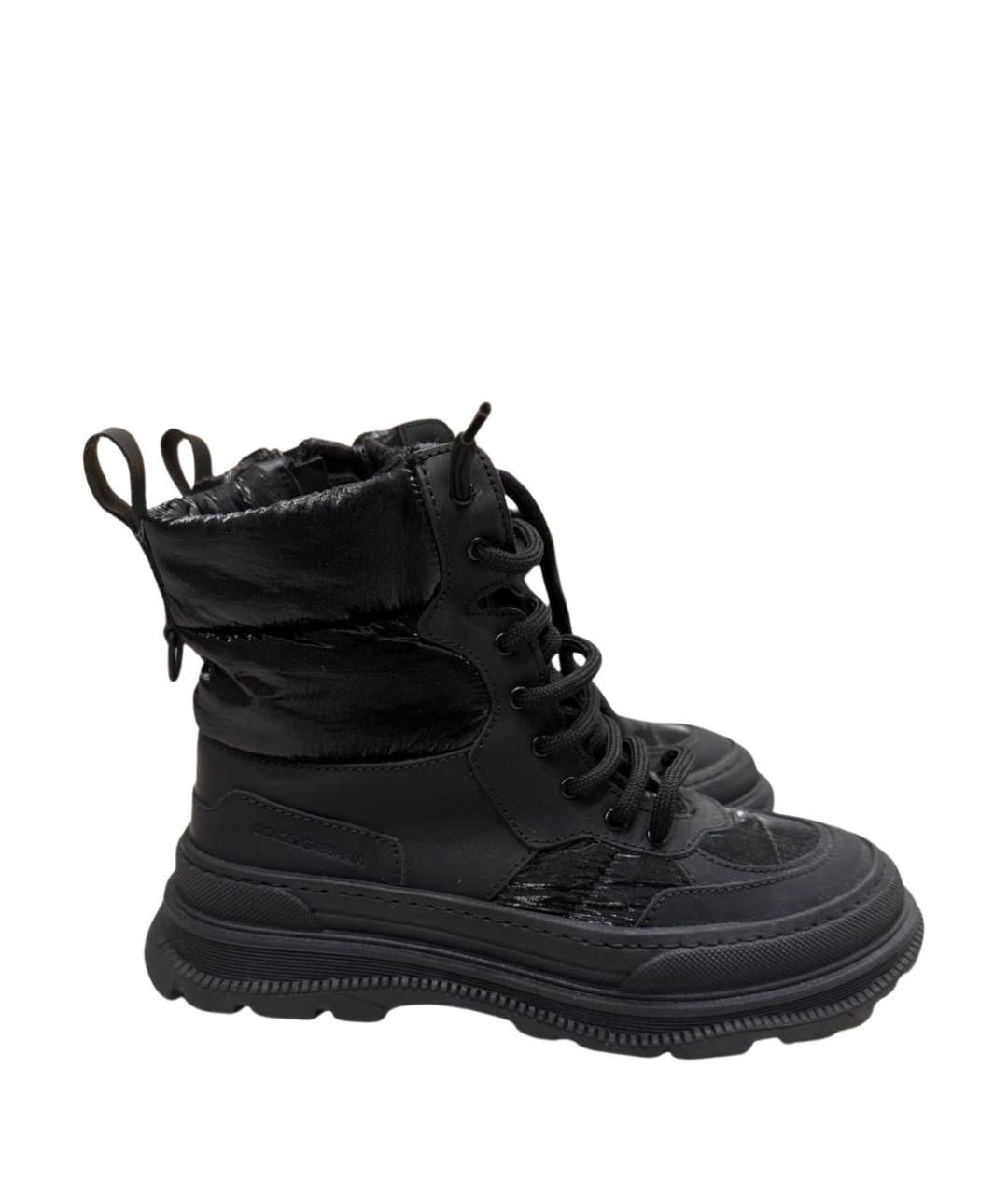 DOLCE&GABBANA Черные синтетические кеды, фото 1