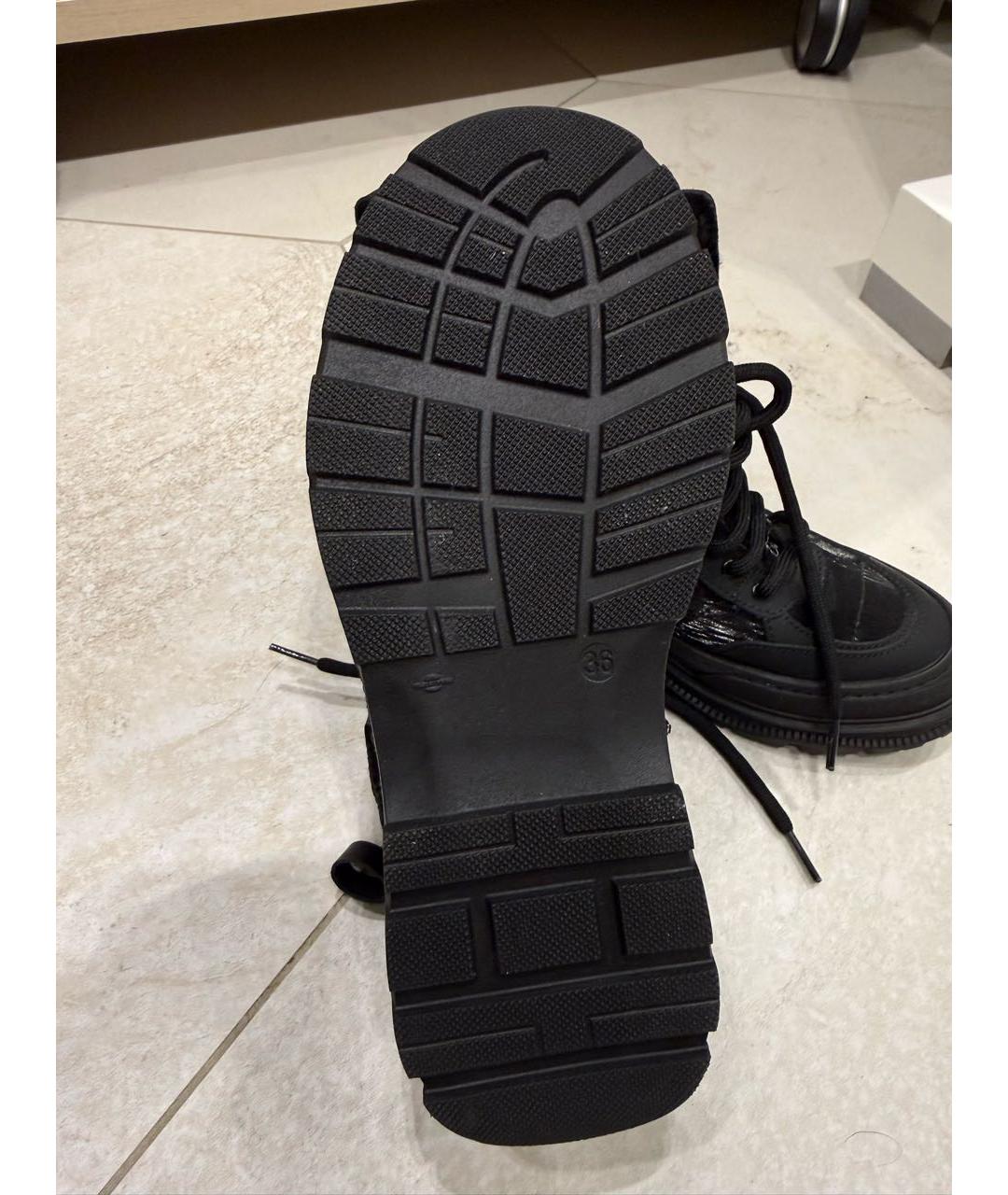 DOLCE&GABBANA Черные синтетические кеды, фото 4