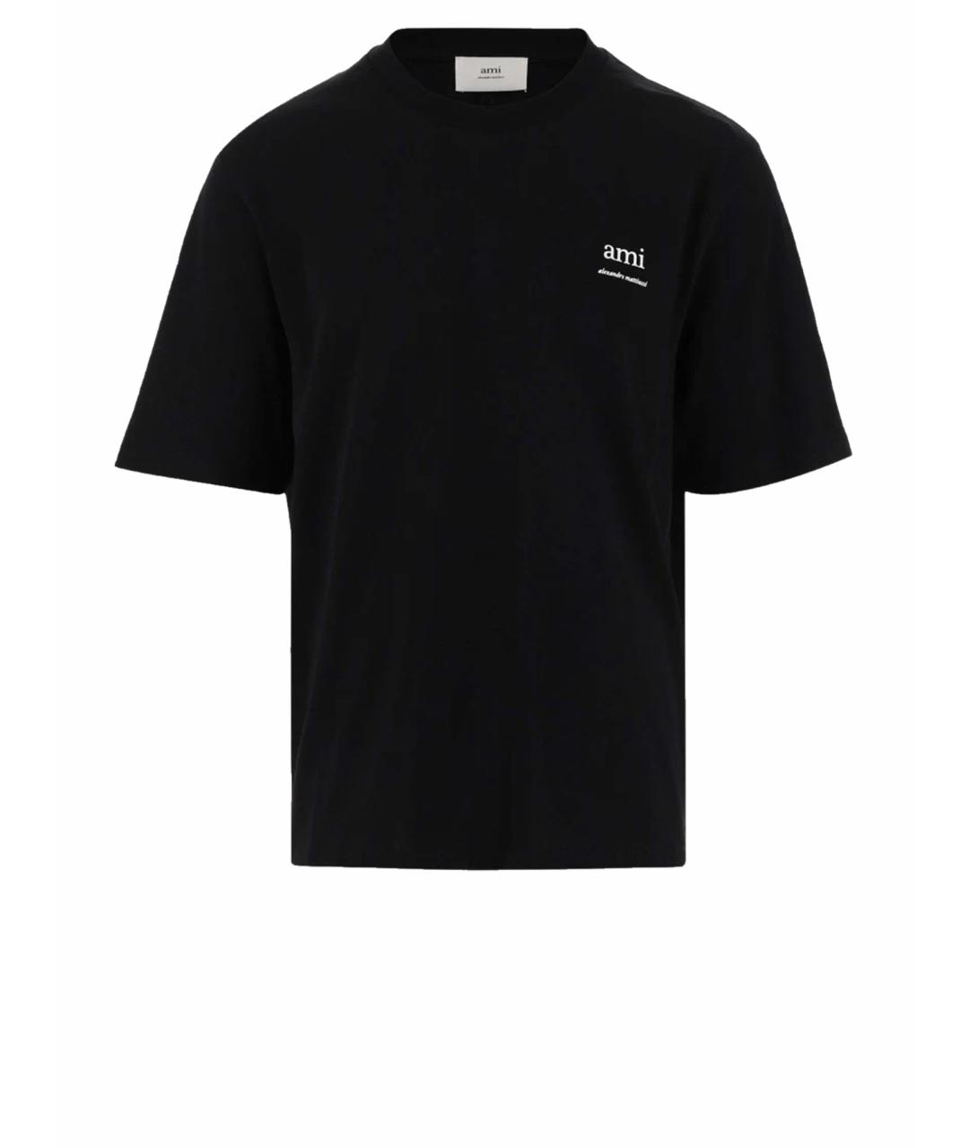 Ami Paris Черная хлопковая футболка, фото 1