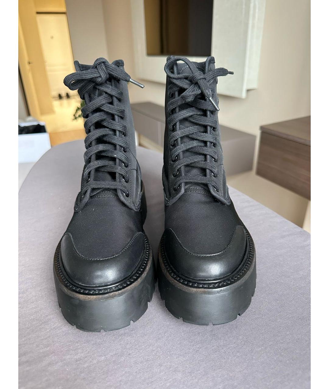 CELINE Черные текстильные ботинки, фото 2