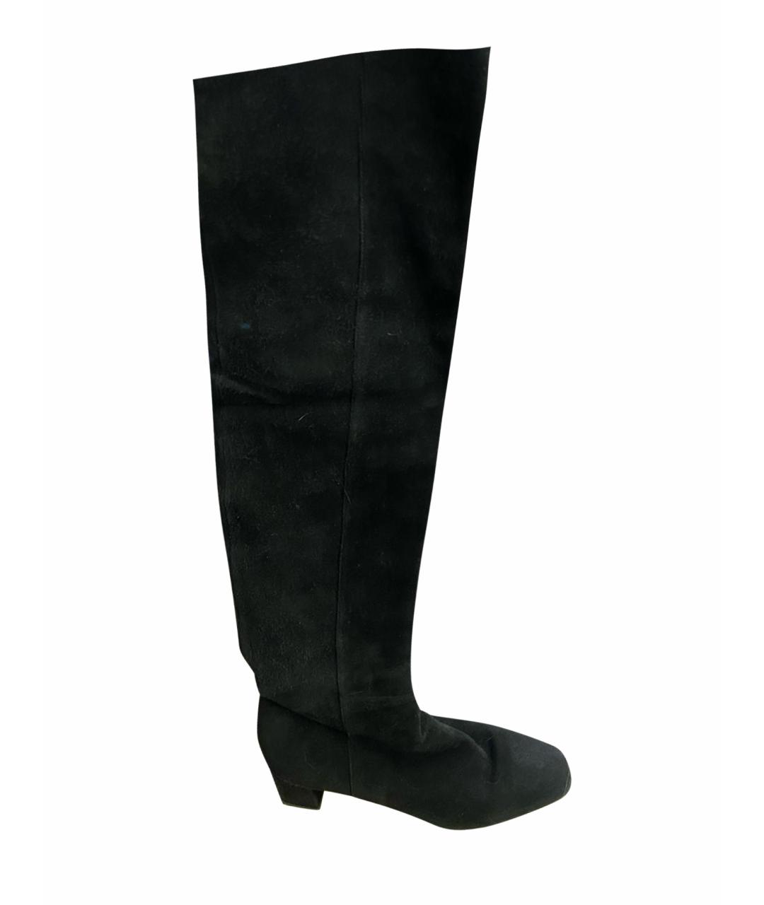 GIANVITO ROSSI Черные замшевые ботфорты, фото 1