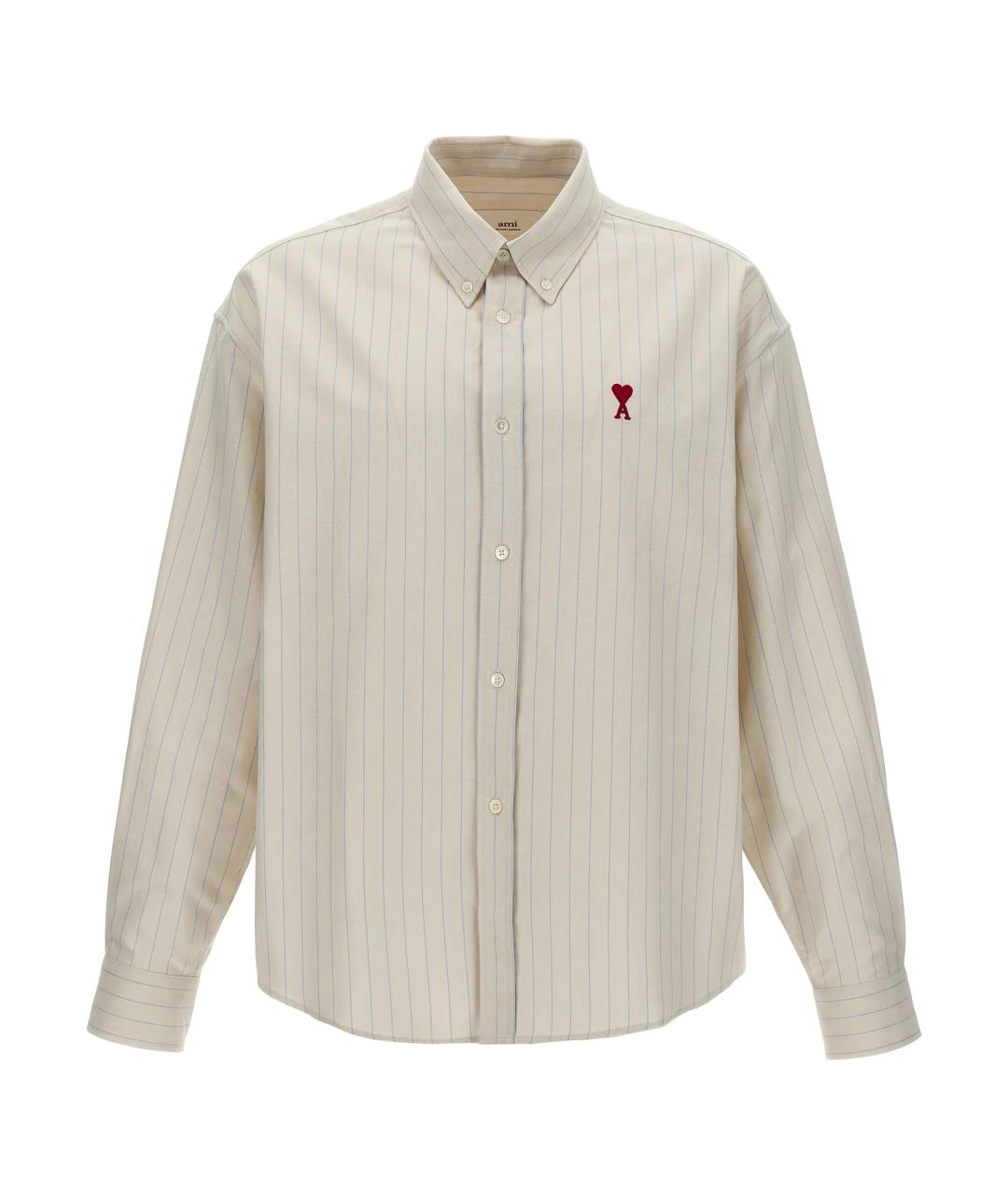 Ami Paris Белая хлопковая кэжуал рубашка, фото 1