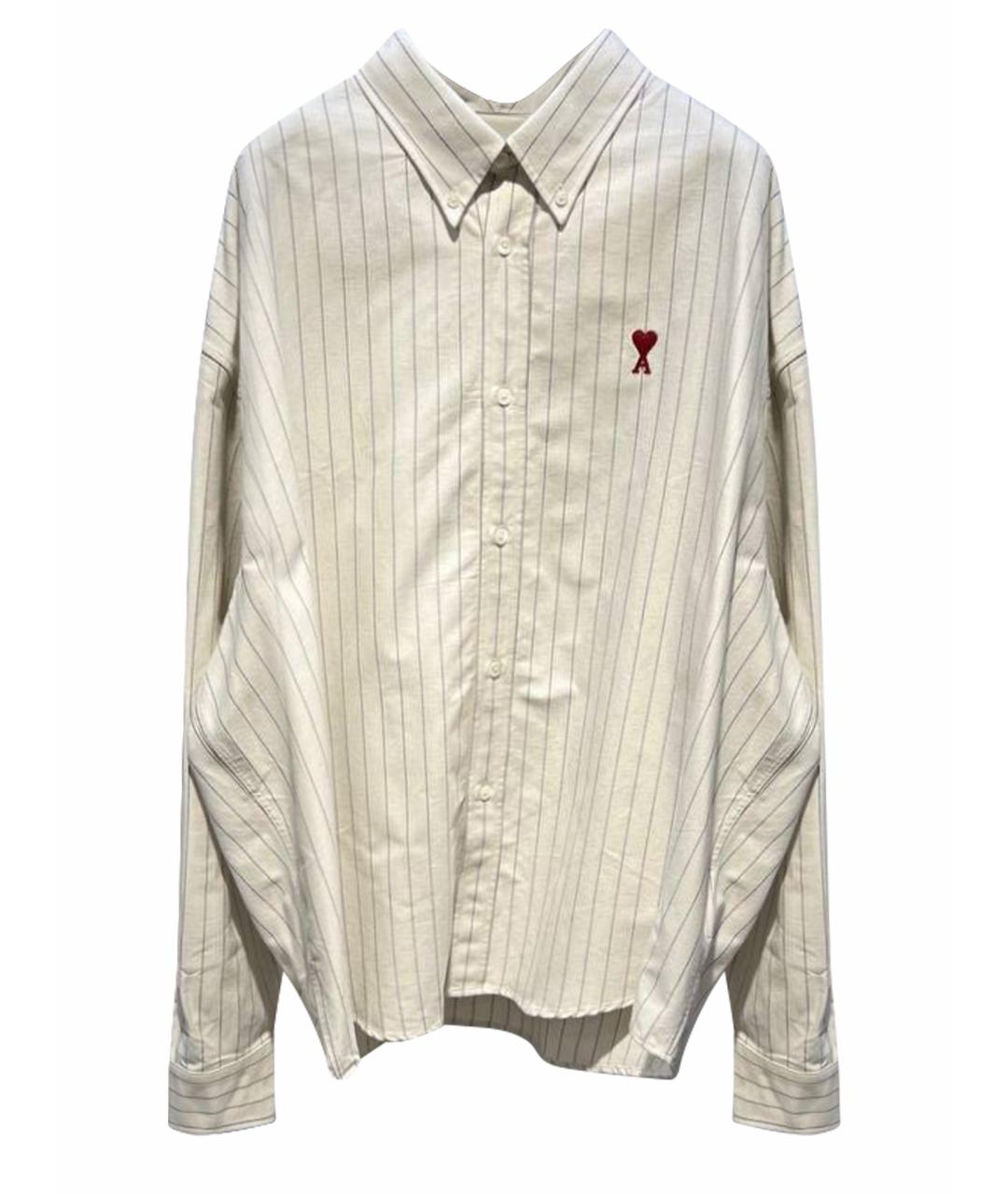 Ami Paris Белая хлопковая кэжуал рубашка, фото 2