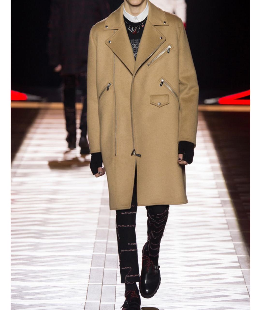 CHRISTIAN DIOR Бежевое кашемировое пальто, фото 4