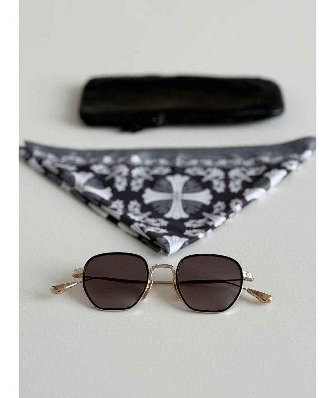 CHROME HEARTS Коричневые металлические солнцезащитные очки, фото 9