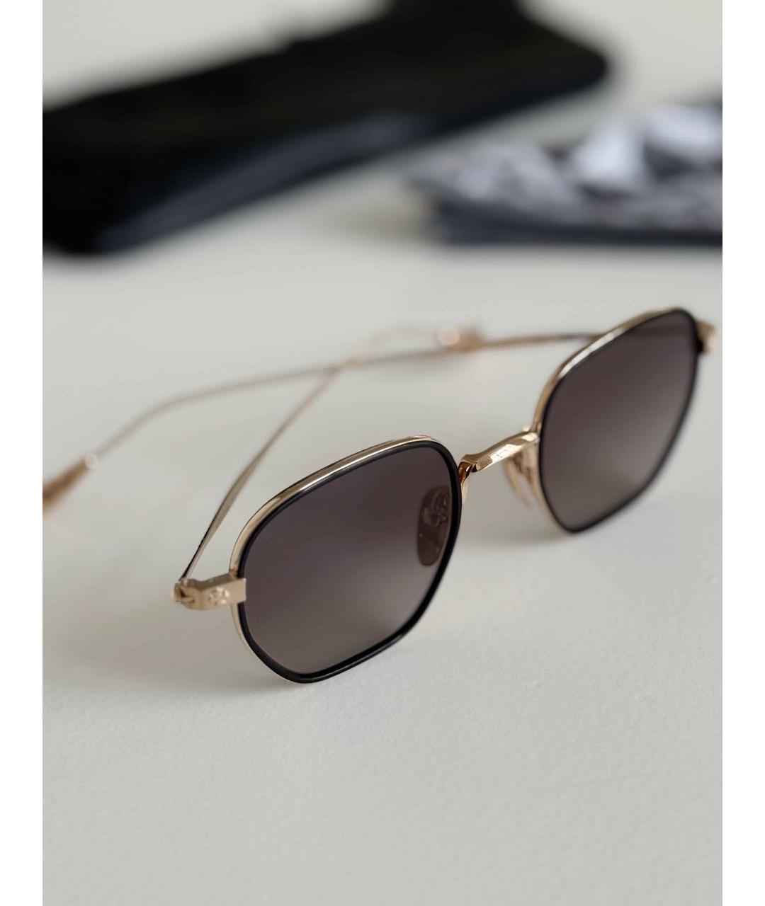 CHROME HEARTS Коричневые металлические солнцезащитные очки, фото 3