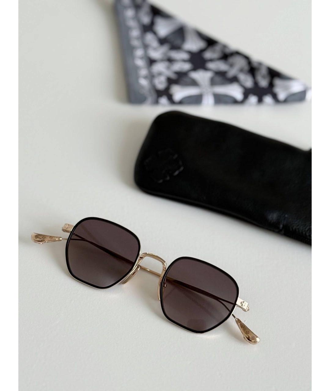 CHROME HEARTS Коричневые металлические солнцезащитные очки, фото 2