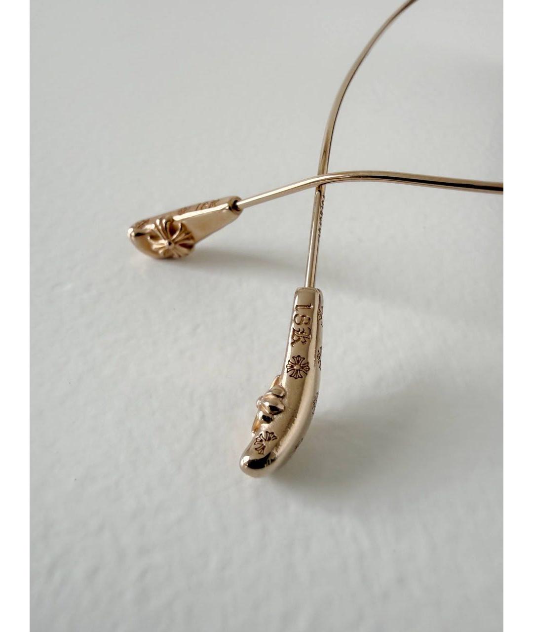 CHROME HEARTS Коричневые металлические солнцезащитные очки, фото 6