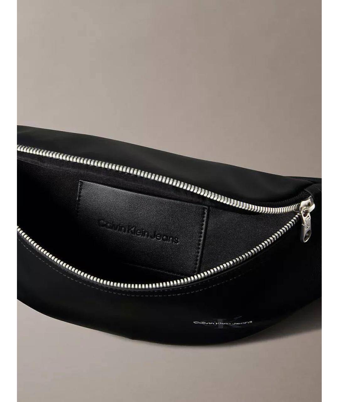 CALVIN KLEIN Черная поясная сумка из искусственной кожи, фото 4