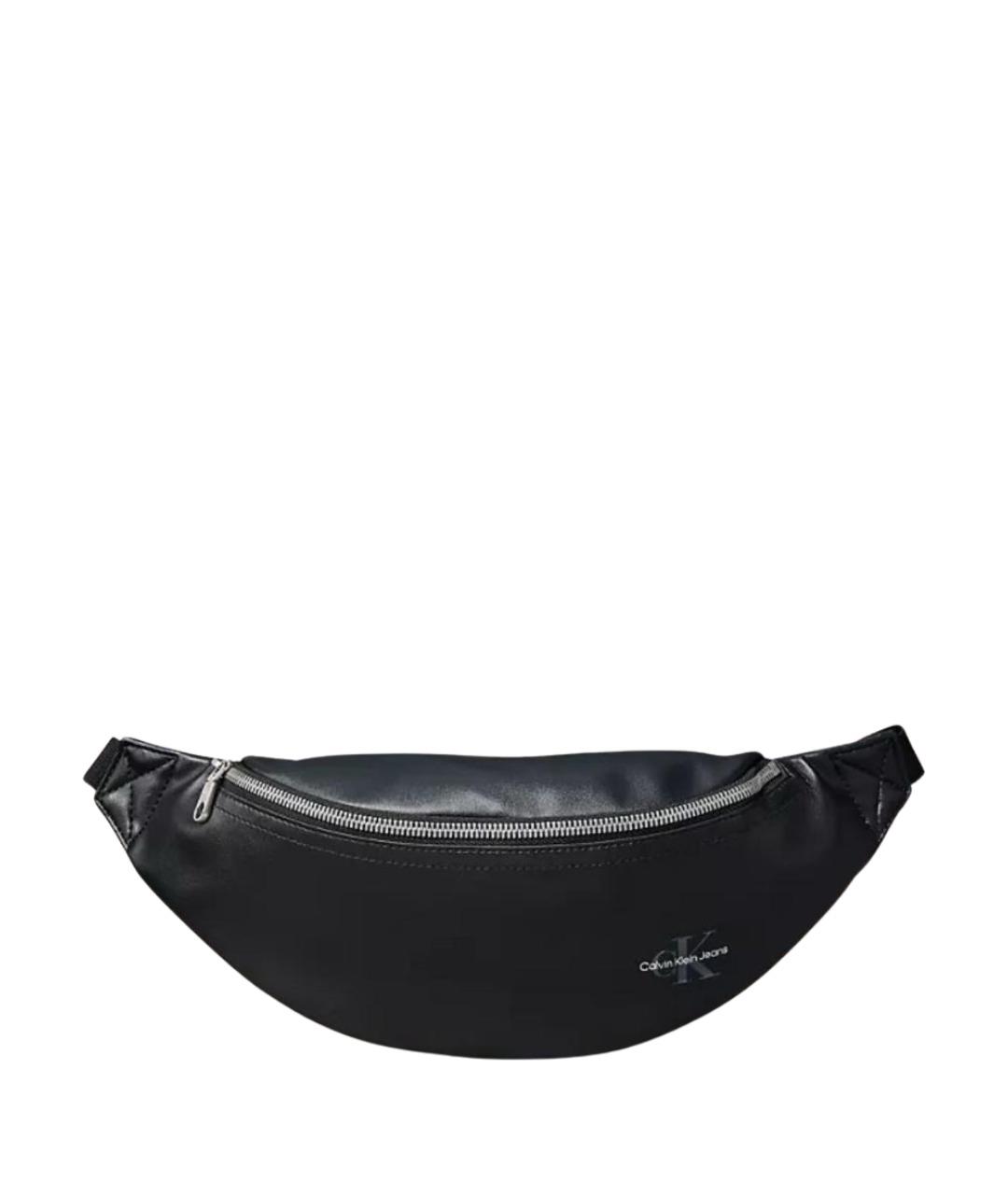 CALVIN KLEIN Черная поясная сумка из искусственной кожи, фото 1