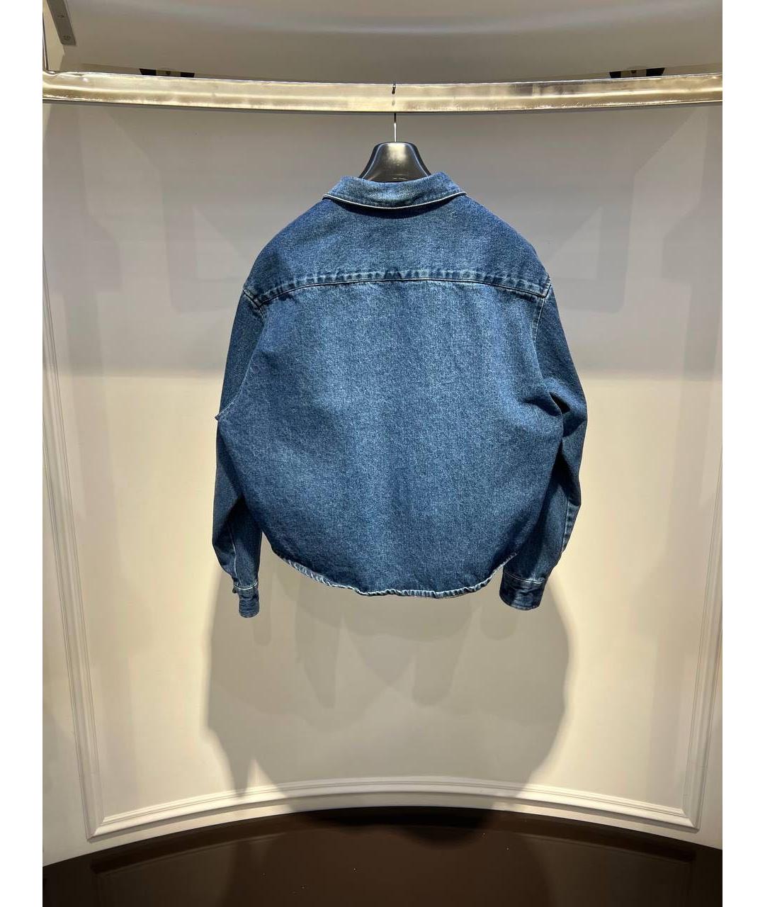 Ami Paris Синяя хлопковая кэжуал рубашка, фото 3