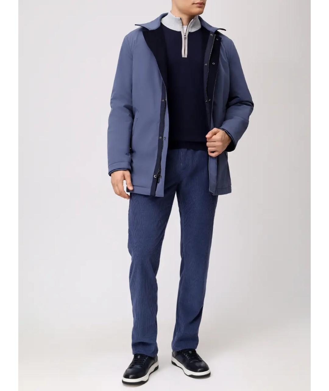 PAUL & SHARK Голубое кашемировое пальто, фото 2