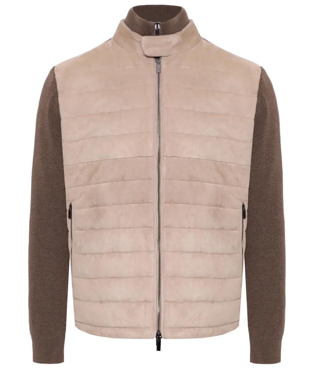 PAUL & SHARK Бежевая замшевая куртка, фото 1