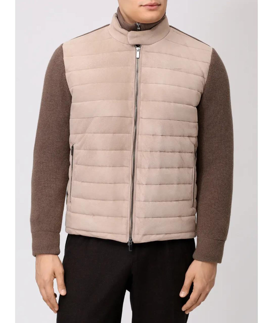 PAUL & SHARK Бежевая замшевая куртка, фото 4