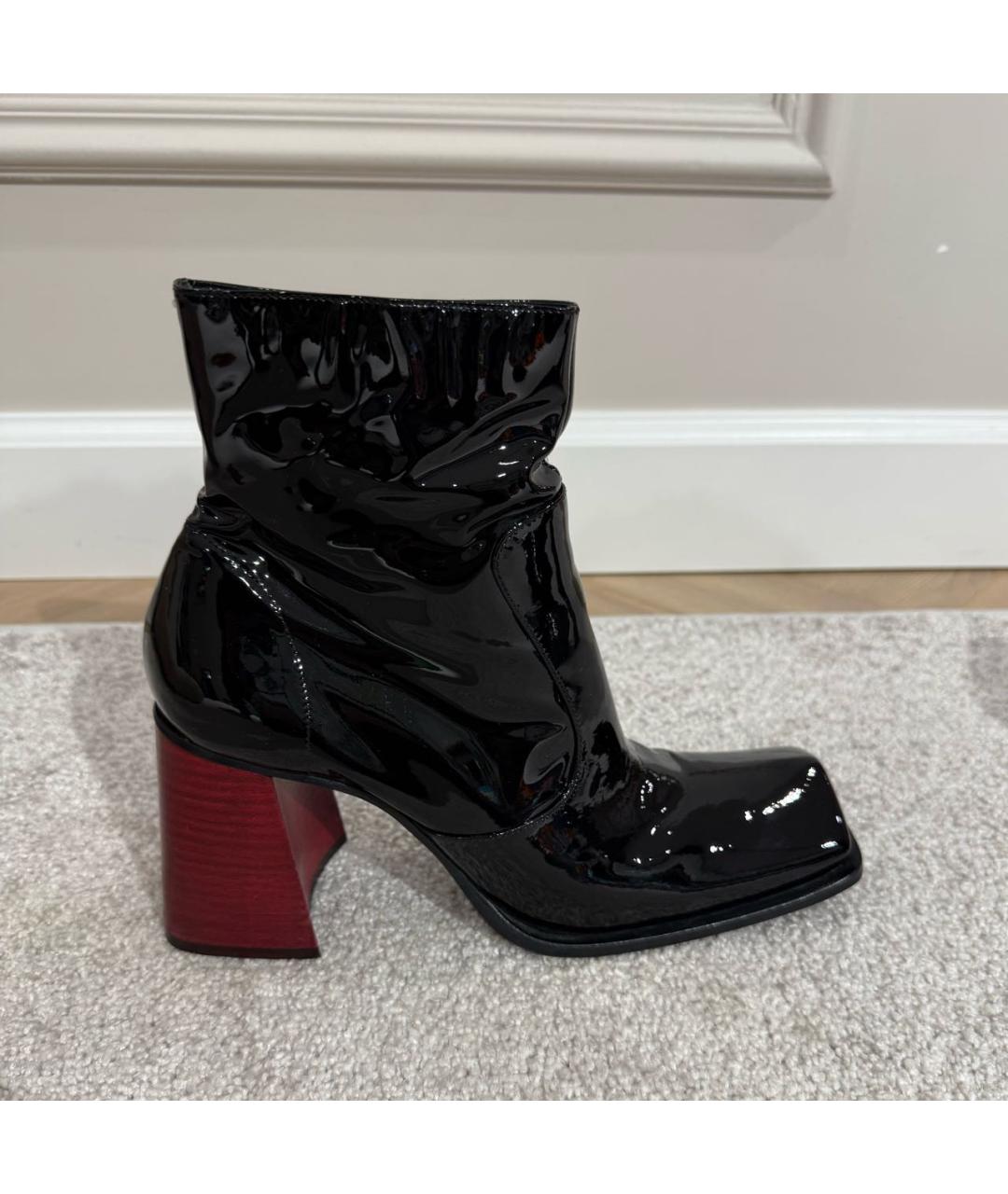 MAISON MARGIELA Черные кожаные ботильоны, фото 5